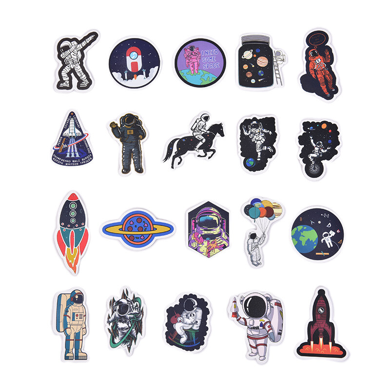 50pcs Spaceman Spaceport Skateboard Stickers Laptop Luggage Decals StickerJCA Vb 50pcs Spaceman Spaceport Skateboard Stickers Laptop Luggage Decals StickerJCA Vb
