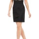 Connected Apparel Womens Sheath Dress Black 8P Petite Embroidered-Mesh 186 Connected Apparel Womens Sheath Dress Black 8P Petite Embroidered-Mesh 186