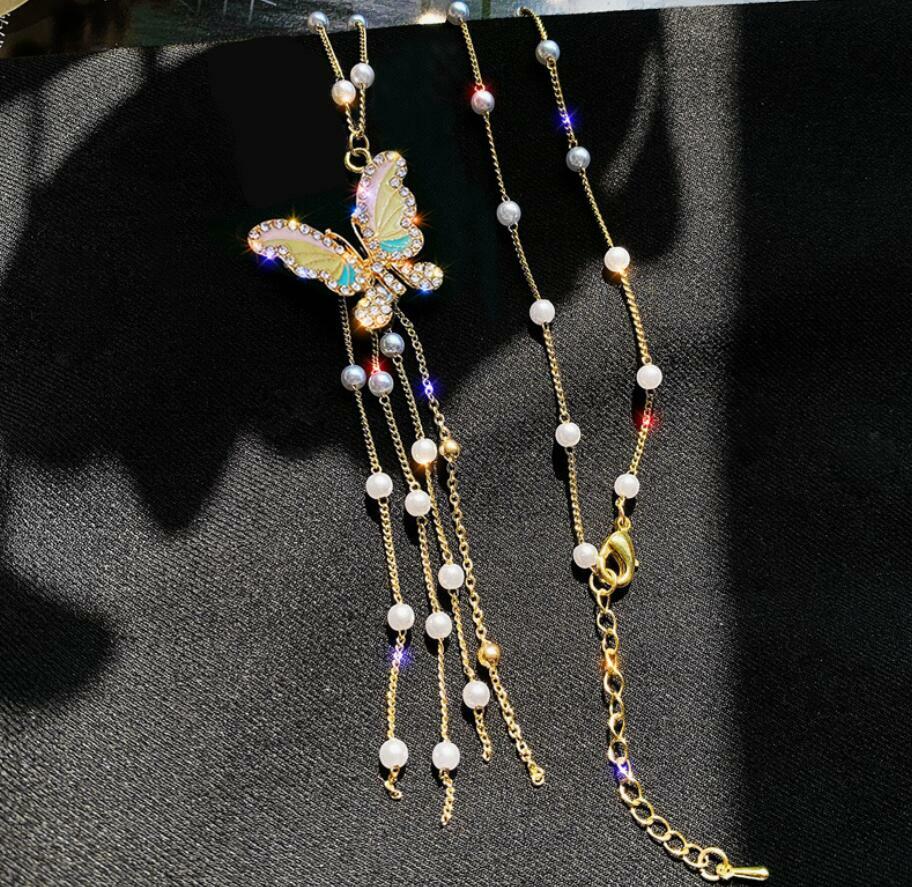 Betsey Johnson Alloy Rhinestone Enamel Insect Butterfly Pendant Necklace Jewelry Betsey Johnson Alloy Rhinestone Enamel Insect Butterfly Pendant Necklace Jewelry