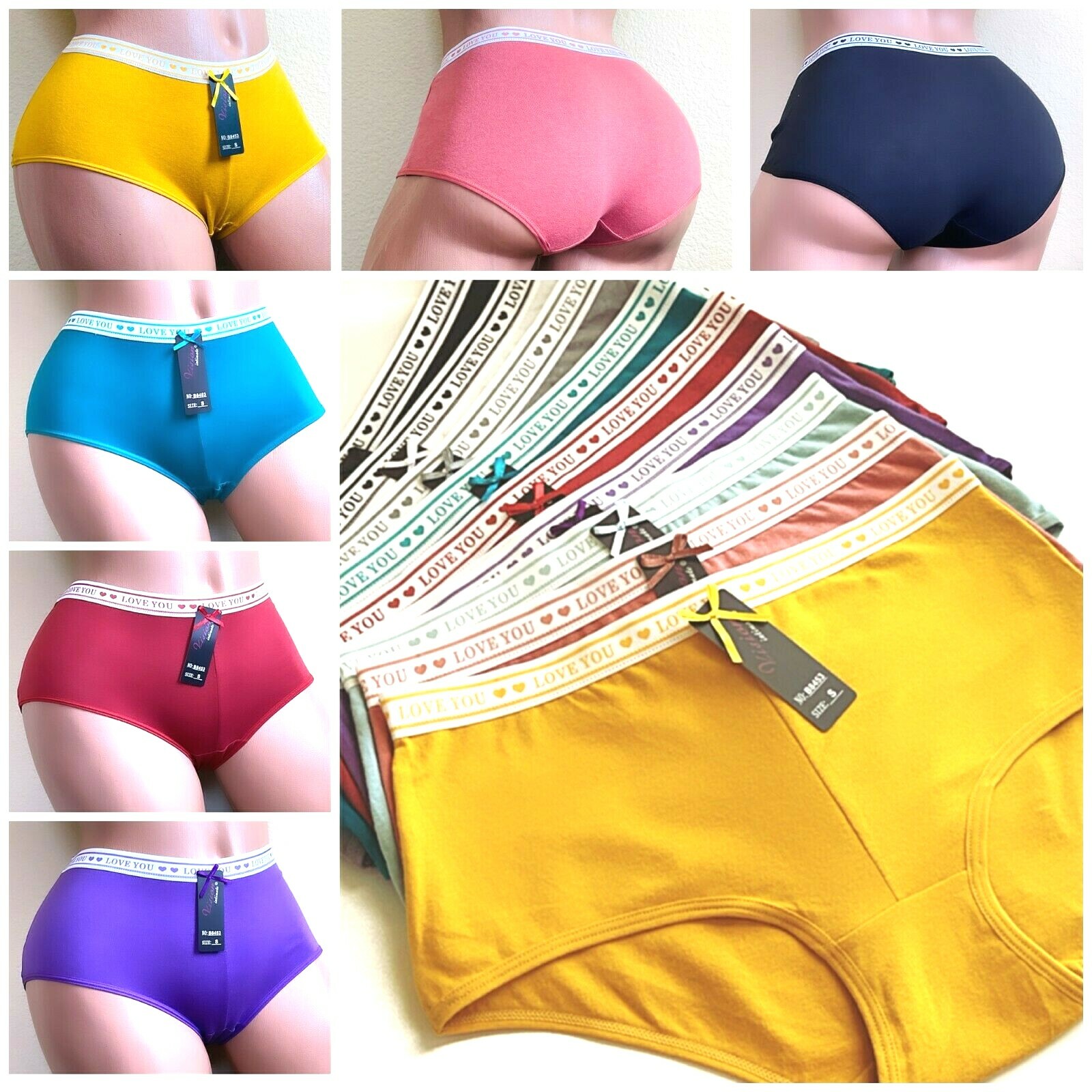 6 OR 12 BOYSHORTS Sports SEXY Panties Undies 95% COTTON ACTIVE WEARS 8453 S-XL 6 OR 12 BOYSHORTS Sports SEXY Panties Undies 95% COTTON ACTIVE WEARS 8453 S-XL