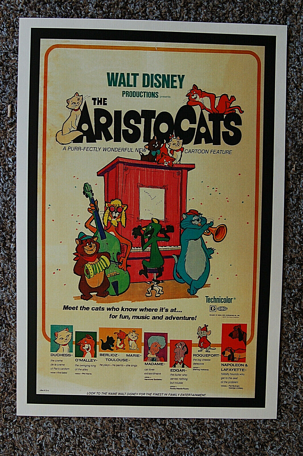 The Aristocats Lobby Card Movie Poster The Aristocats Lobby Card Movie Poster