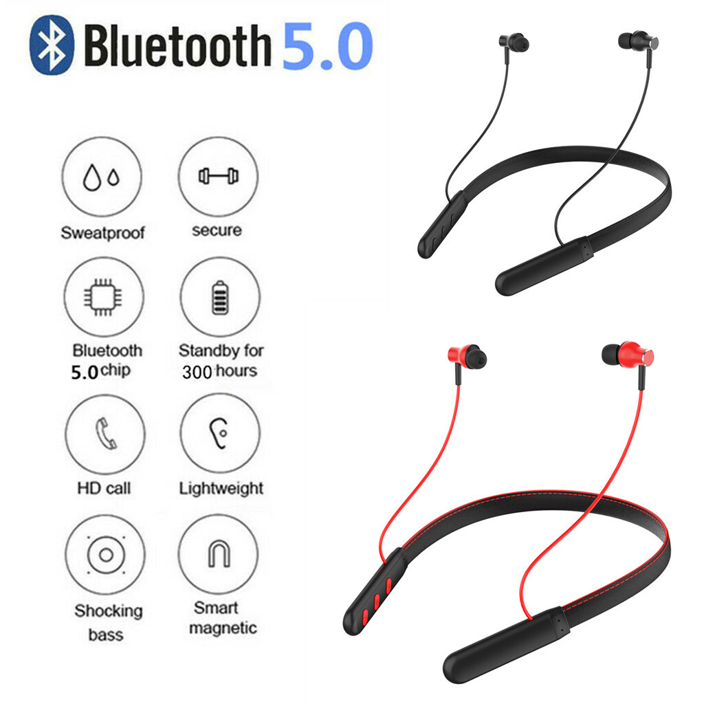 Bluetooth Sport Magnetic Earphones Stereo Earbuds Headphones Neckband With Mic* Bluetooth Sport Magnetic Earphones Stereo Earbuds Headphones Neckband With Mic*