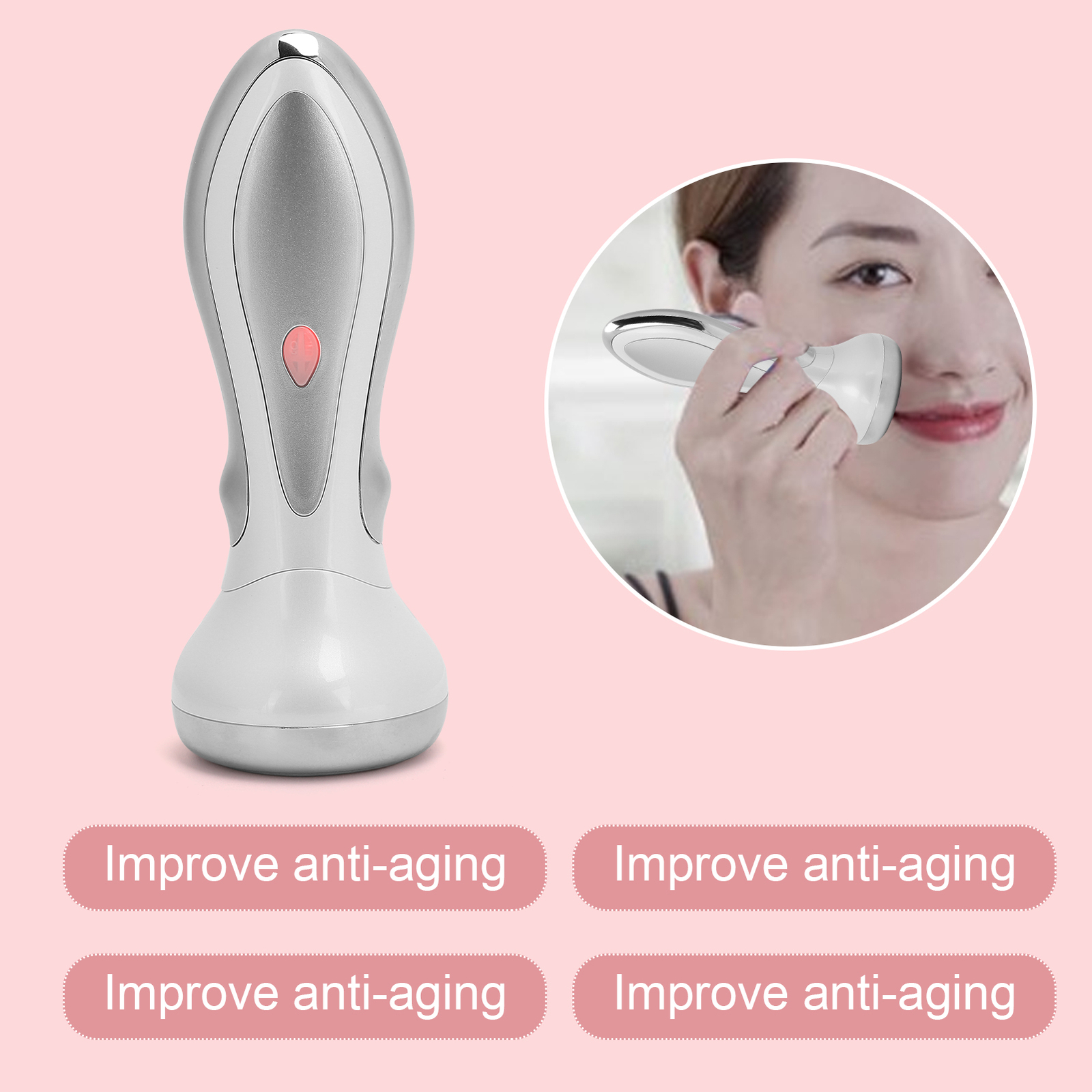 Magnetic Microcurrent Heating Face Massager Skin Lifting Tightening Beauty Tool Magnetic Microcurrent Heating Face Massager Skin Lifting Tightening Beauty Tool