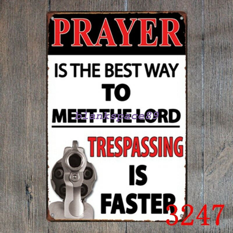 Metal Tin Sign warning trespassing sign Decor Bar Pub Home Vintage Retro Poster Metal Tin Sign warning trespassing sign Decor Bar Pub Home Vintage Retro Poster