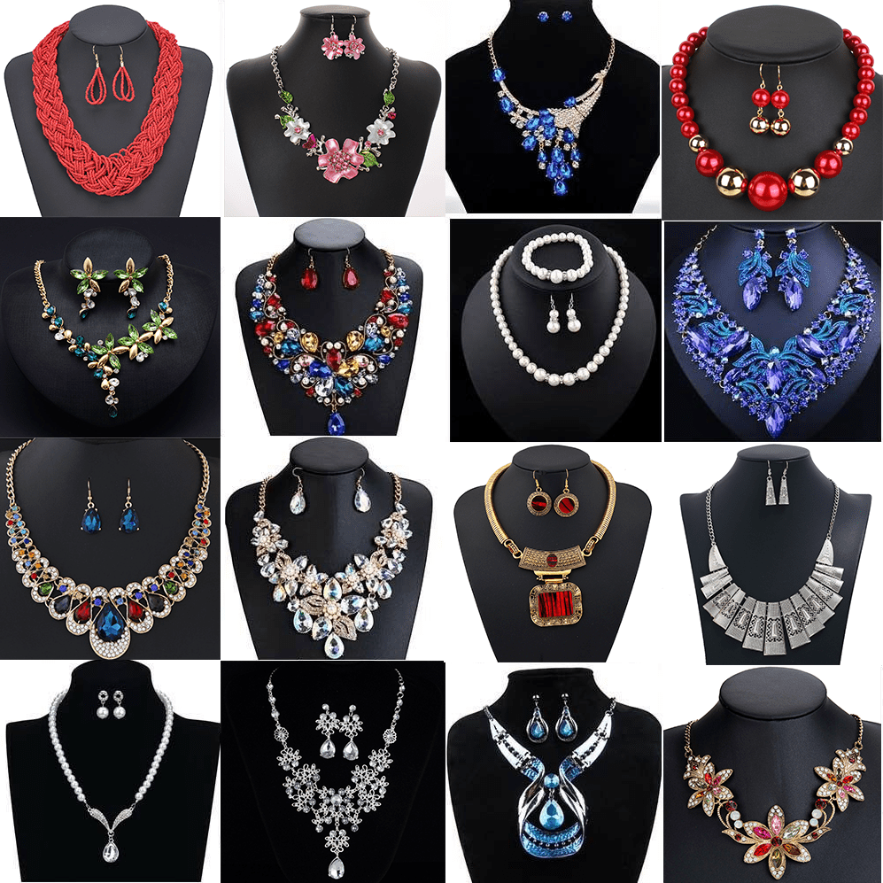 Fashion Crystal Necklace Bib Choker Chain Chunk Statement Pendant Women Jewelry Fashion Crystal Necklace Bib Choker Chain Chunk Statement Pendant Women Jewelry