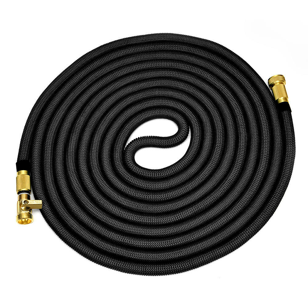 Strongest Expandable Garden Hose with Solid Brass Connector Expand Up 75FT Black Strongest Expandable Garden Hose with Solid Brass Connector Expand Up 75FT Black