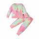 Pullover Top O Neck Long Sleeves Elastic Waist Pants Tie Dye Clothing For Girls Pullover Top O Neck Long Sleeves Elastic Waist Pants Tie Dye Clothing For Girls