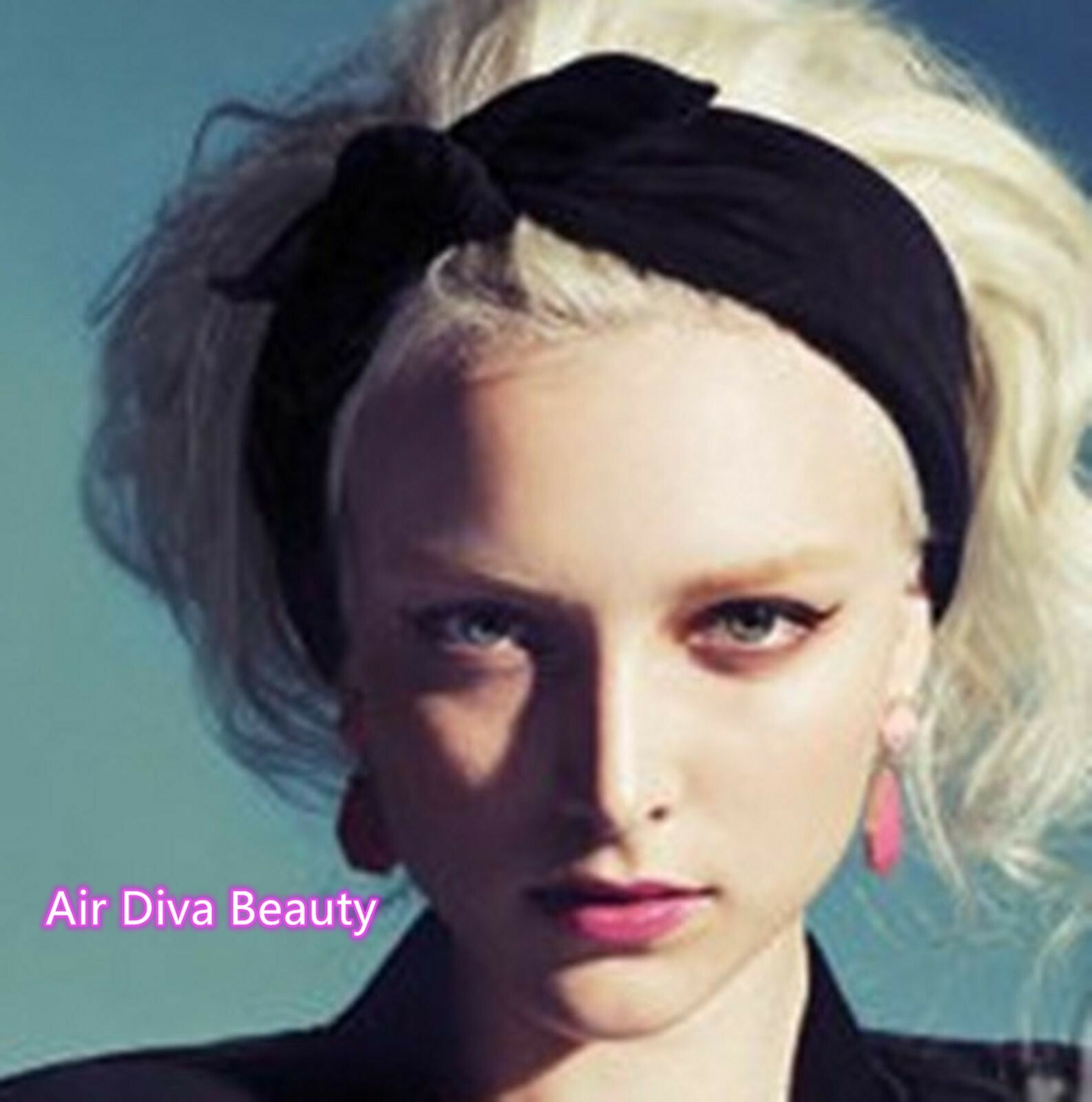 Women Girls 70′ 60′ Retro Bunny Party bow boho Headband Hair band Bandana Wrap Women Girls 70′ 60′ Retro Bunny Party bow boho Headband Hair band Bandana Wrap