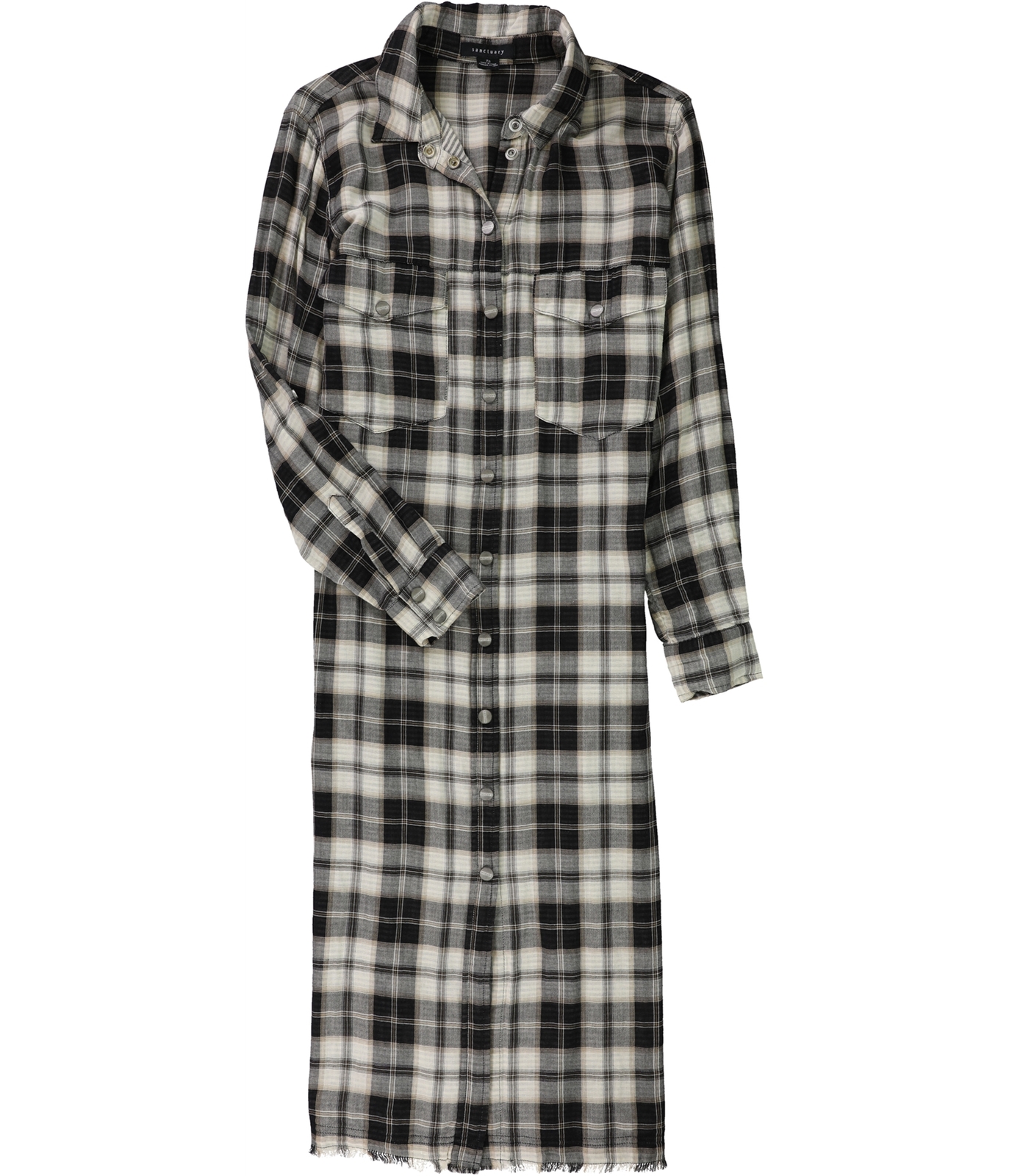 Sanctuary Clothing Womens Plaid Midi Shirt Dress, Multicoloured, X-Small