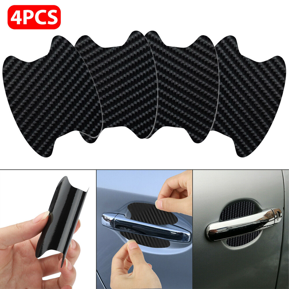 4x Carbon Fiber Car Door Handle Protector Film Anti Scratch Stickers Accessories 4x Carbon Fiber Car Door Handle Protector Film Anti Scratch Stickers Accessories