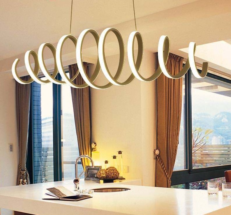 Spiral Modern Hanging Lights For Kitchen Dining Room Ceiling Decor Art Lamp Hot Spiral Modern Hanging Lights For Kitchen Dining Room Ceiling Decor Art Lamp Hot