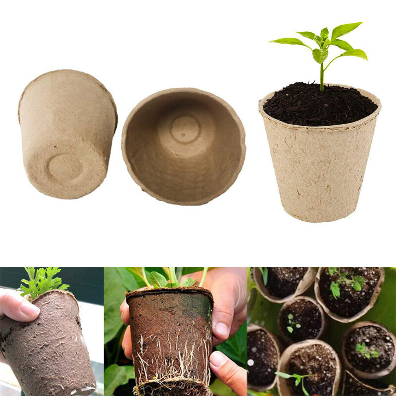 10/50pcs 6cm Garden Fibre Biodegradable Plant Grow Pots Paper Pots Starters 10/50pcs 6cm Garden Fibre Biodegradable Plant Grow Pots Paper Pots Starters