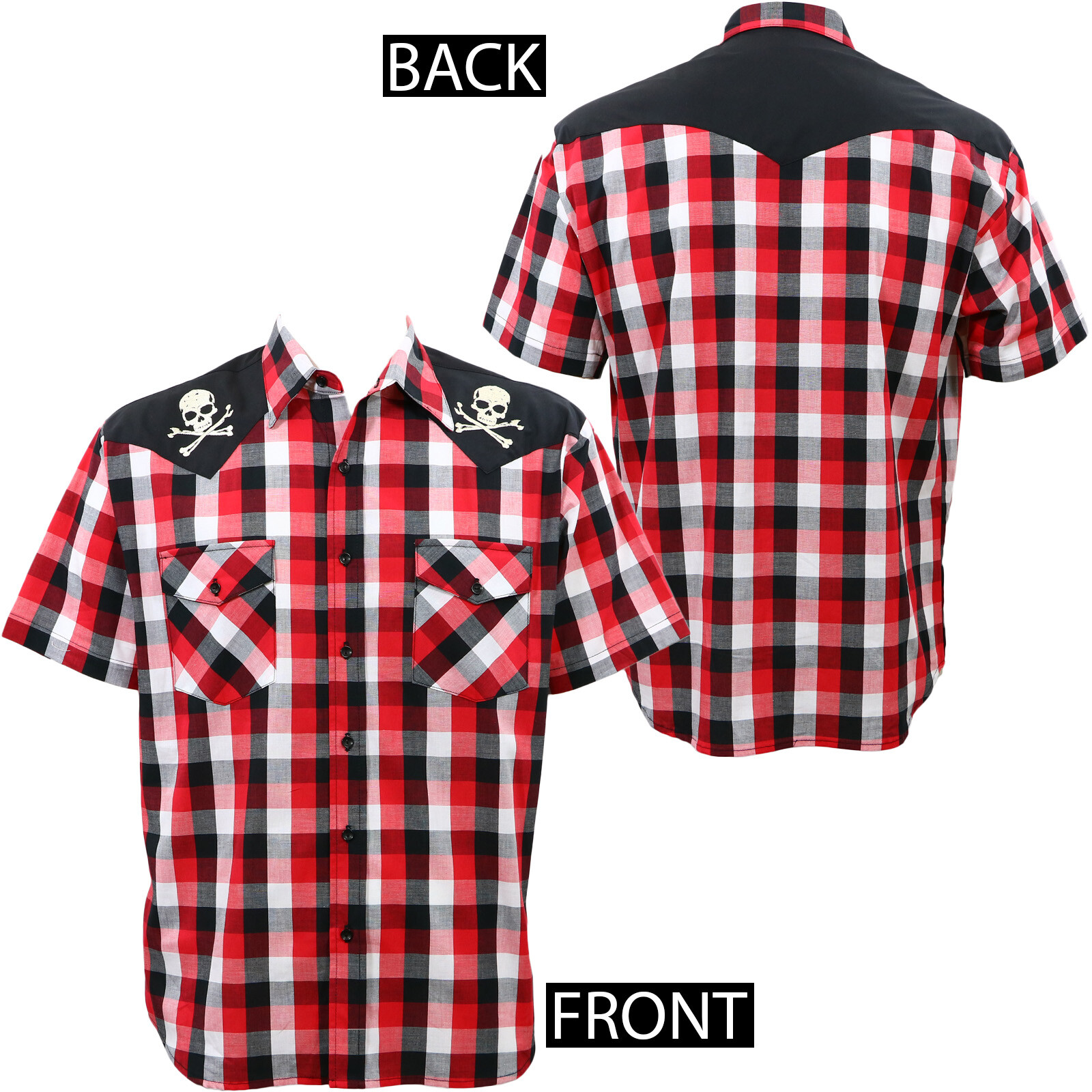 STEADY CLOTHING Chaos Western Button Up Shirt Black Red S-3XL NEW STEADY CLOTHING Chaos Western Button Up Shirt Black Red S-3XL NEW