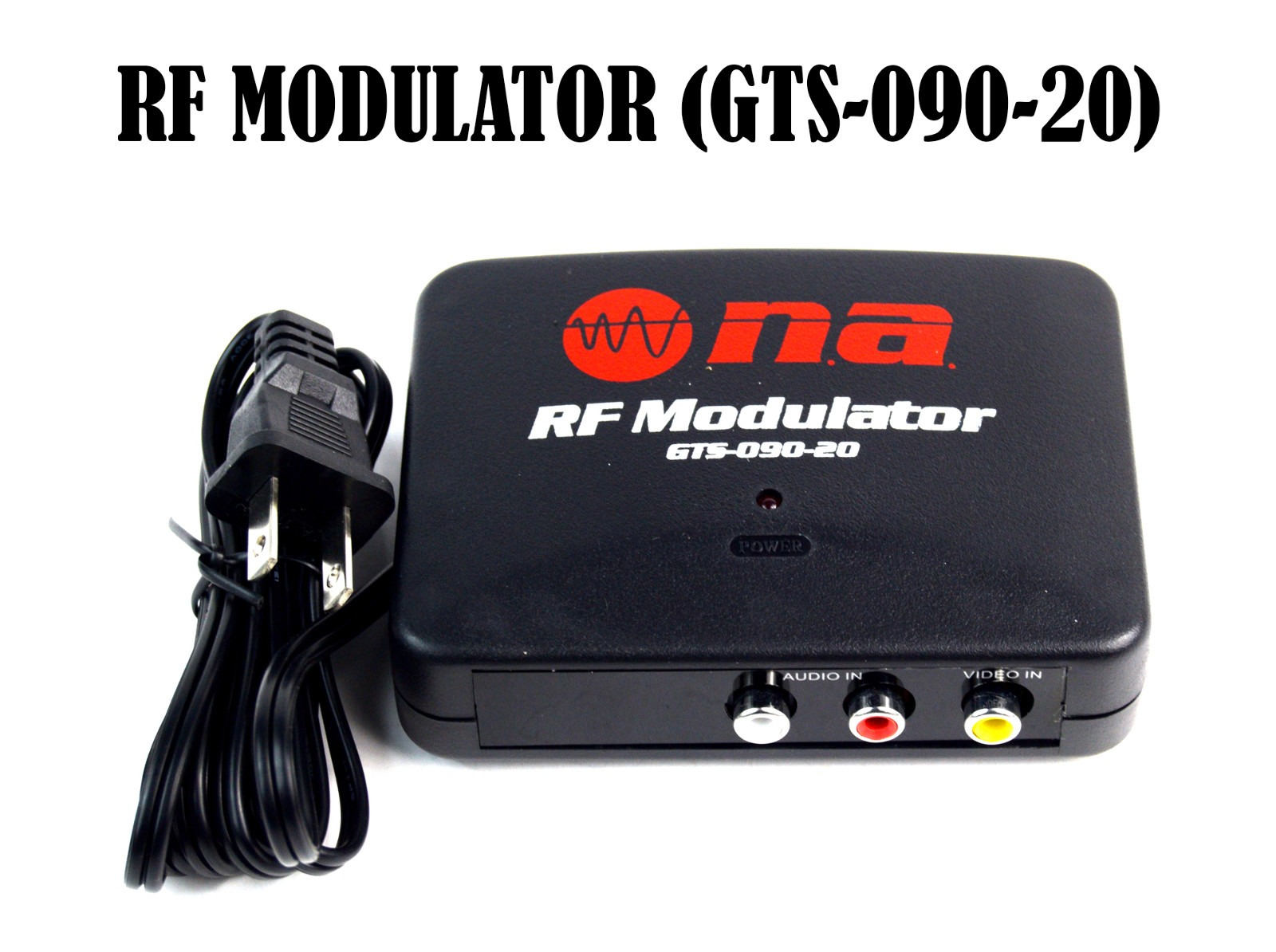 RF Modulator TV Switch Audio Video RCA Ant Input to F Type Coax Output Converter RF Modulator TV Switch Audio Video RCA Ant Input to F Type Coax Output Converter