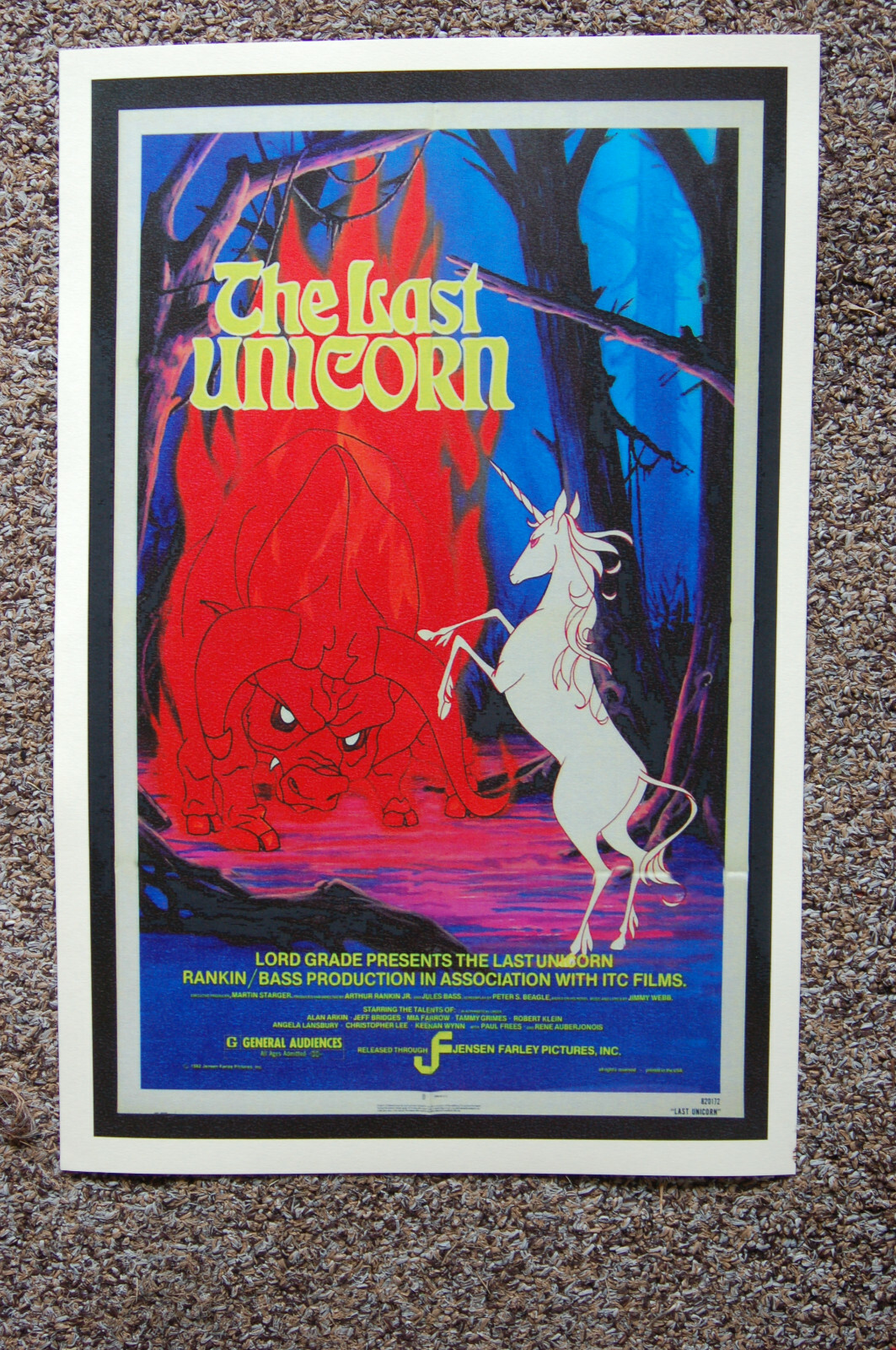 The Last Unicorn Movie Lobby Card poster The Last Unicorn Movie Lobby Card poster