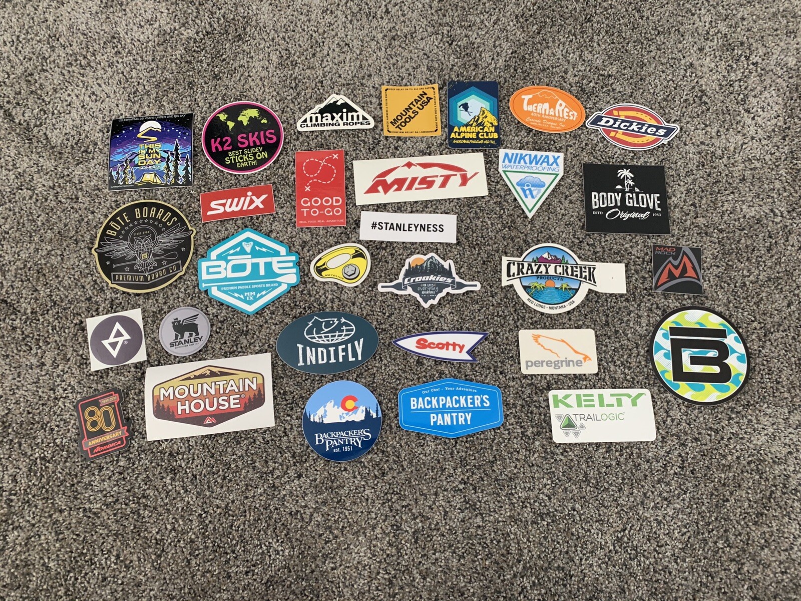 30 Outdoor Stickers #30T K2 Metolius Bote Matrock Body Glove Thermarest Dickies 30 Outdoor Stickers #30T K2 Metolius Bote Matrock Body Glove Thermarest Dickies