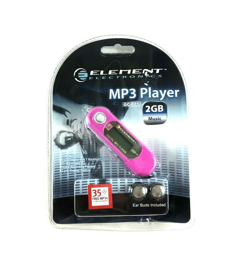 Element Electronics MP3 Player New Sealed 2GB Memory GC-821