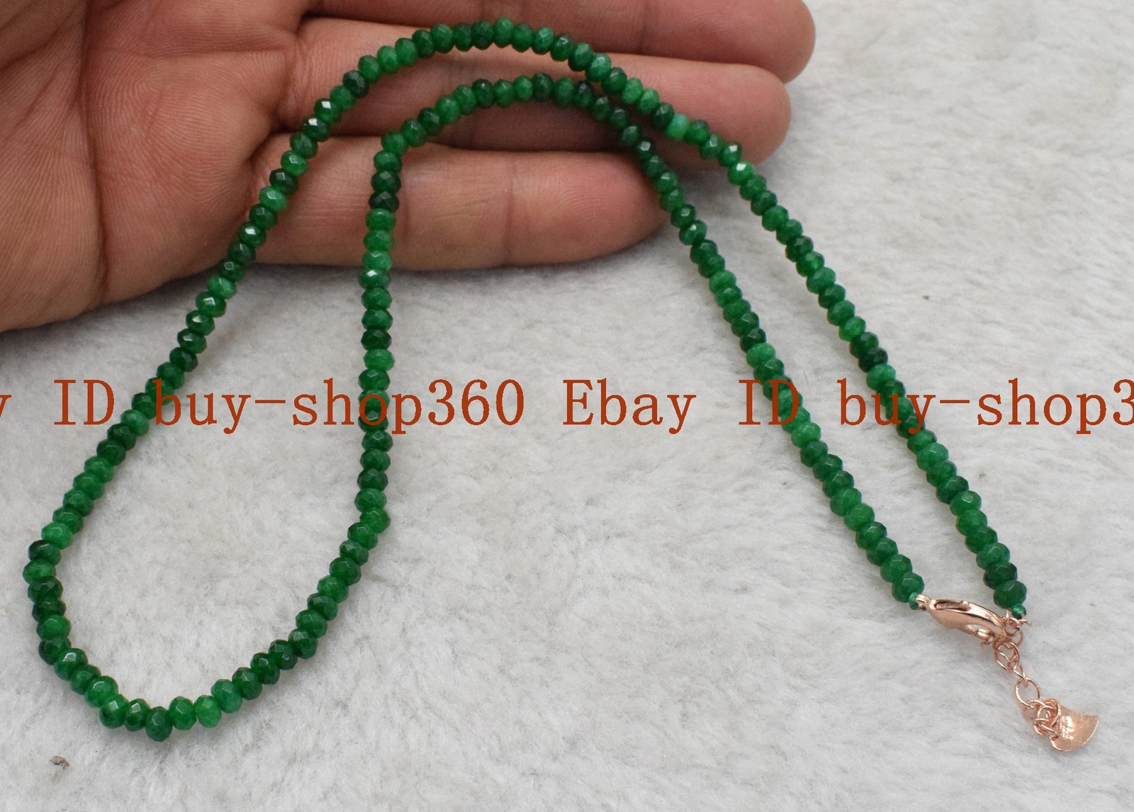 Natural 2x4mm Green Emerald Gemstone Rondelle Beads Necklace 18” AAA Natural 2x4mm Green Emerald Gemstone Rondelle Beads Necklace 18” AAA