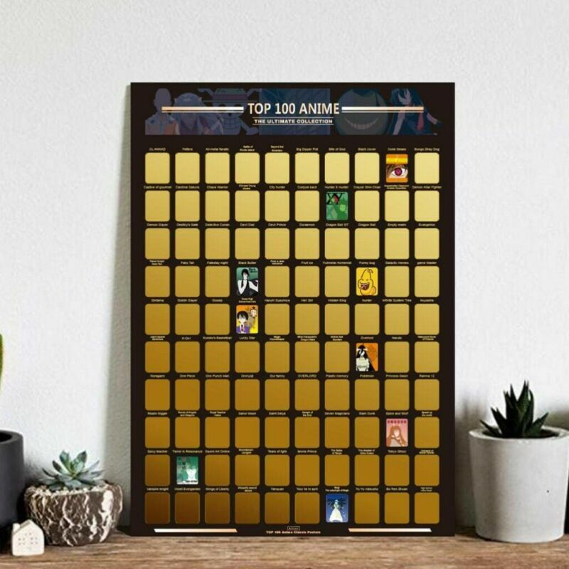 Anime Scratch Off Poster Photo Wallpapers Wall Decor Smooth Movie Bucket List Anime Scratch Off Poster Photo Wallpapers Wall Decor Smooth Movie Bucket List