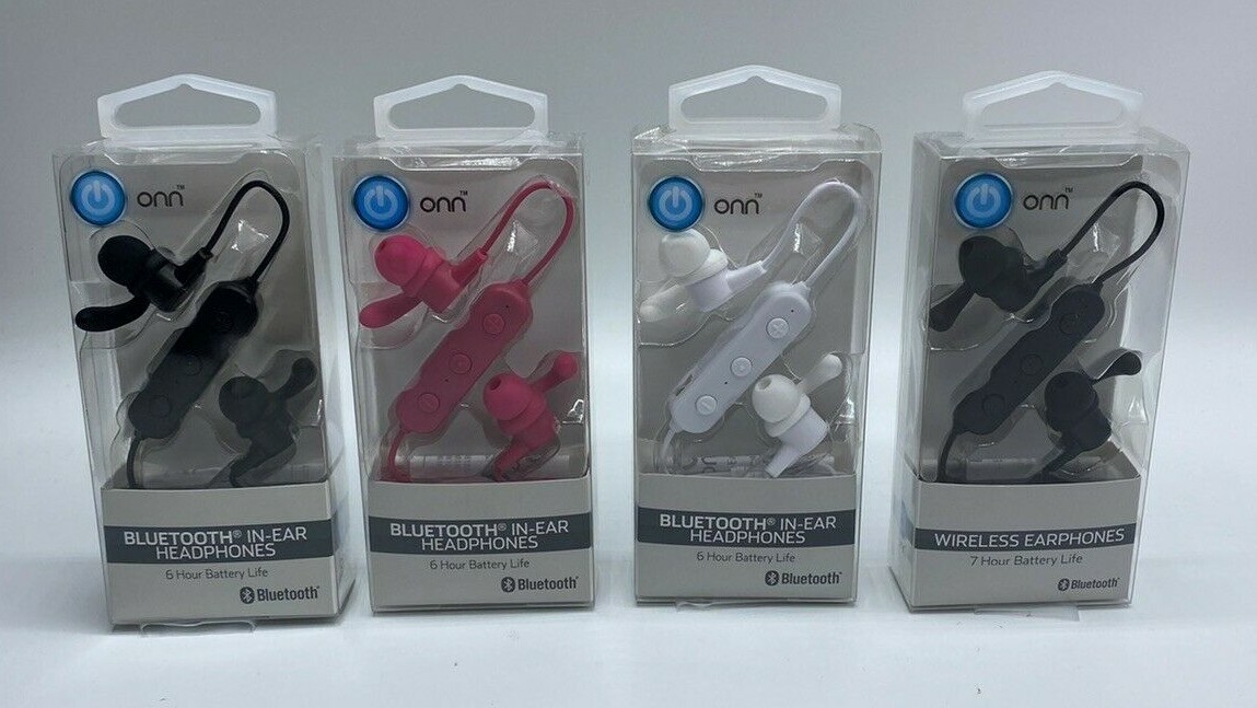 ONN Bluetooth In Ear Headphones with Built in Microphone Brand New 4 Choices ONN Bluetooth In Ear Headphones with Built in Microphone Brand New 4 Choices