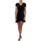 Aqua Womens Black Velvet Ruched Party Mini Dress S 7610 Aqua Womens Black Velvet Ruched Party Mini Dress S 7610