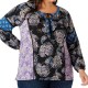 Style & Co. Womens Blouse Purple Blue Size 0X Plus Paisley Floral Print #166 Style & Co. Womens Blouse Purple Blue Size 0X Plus Paisley Floral Print #166