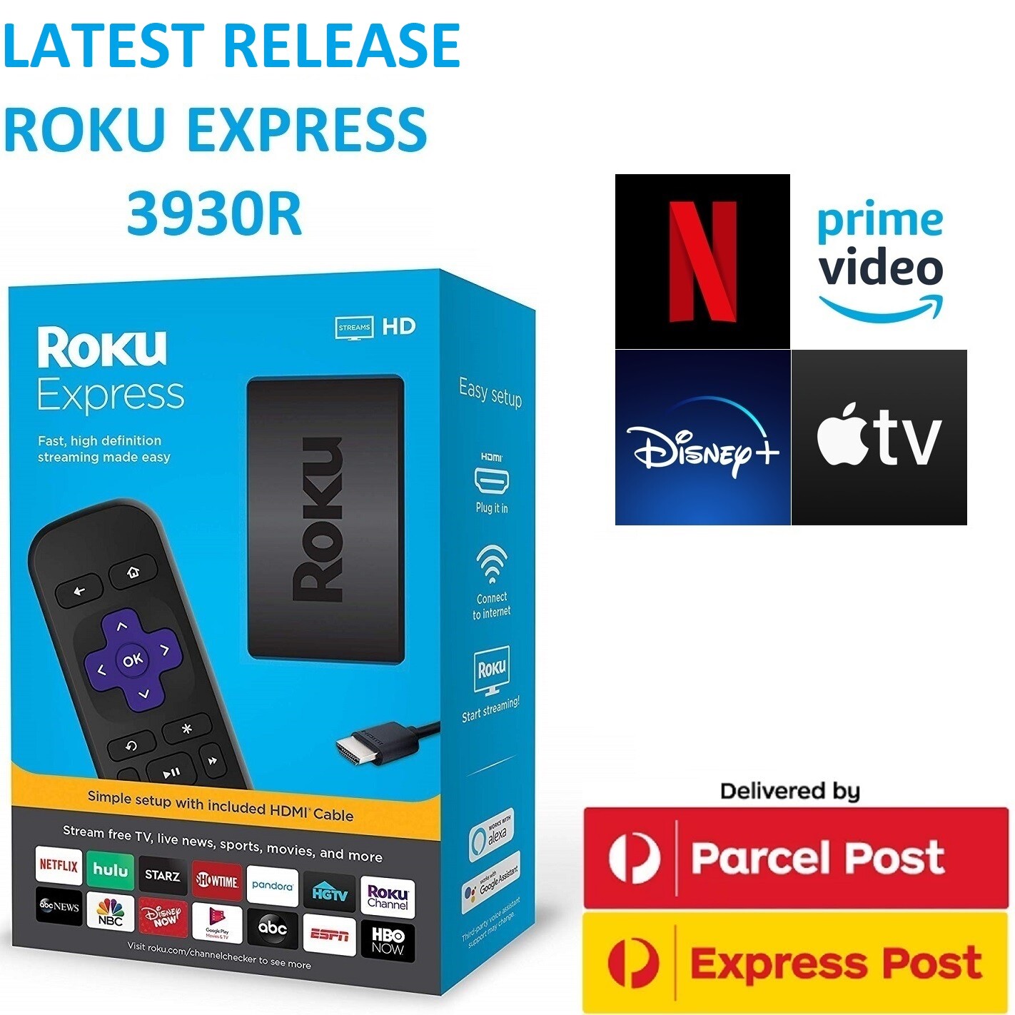 Roku Express 3930R HD 1080p Streamer w/ Netflix Prime Video Disney+ Apple TV Roku Express 3930R HD 1080p Streamer w/ Netflix Prime Video Disney+ Apple TV