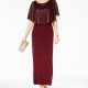 CONNECTED APPAREL Womens Maroon Short Sleeve Maxi Dress Size: 8 CONNECTED APPAREL Womens Maroon Short Sleeve Maxi Dress Size: 8