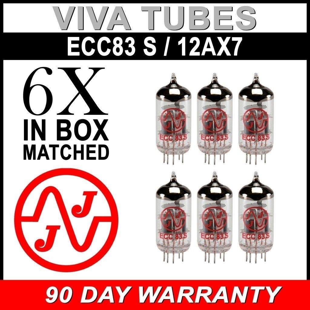 New Gain Matched Sextet (6) JJ Electronics Tesla 12AX7 ECC83-S Vacuum Tubes New Gain Matched Sextet (6) JJ Electronics Tesla 12AX7 ECC83-S Vacuum Tubes