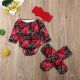 Baby Girl Floral Clothes 3Pcs Sets Fashion Flowers Long Sleeve Shoulderless Romp Baby Girl Floral Clothes 3Pcs Sets Fashion Flowers Long Sleeve Shoulderless Romp