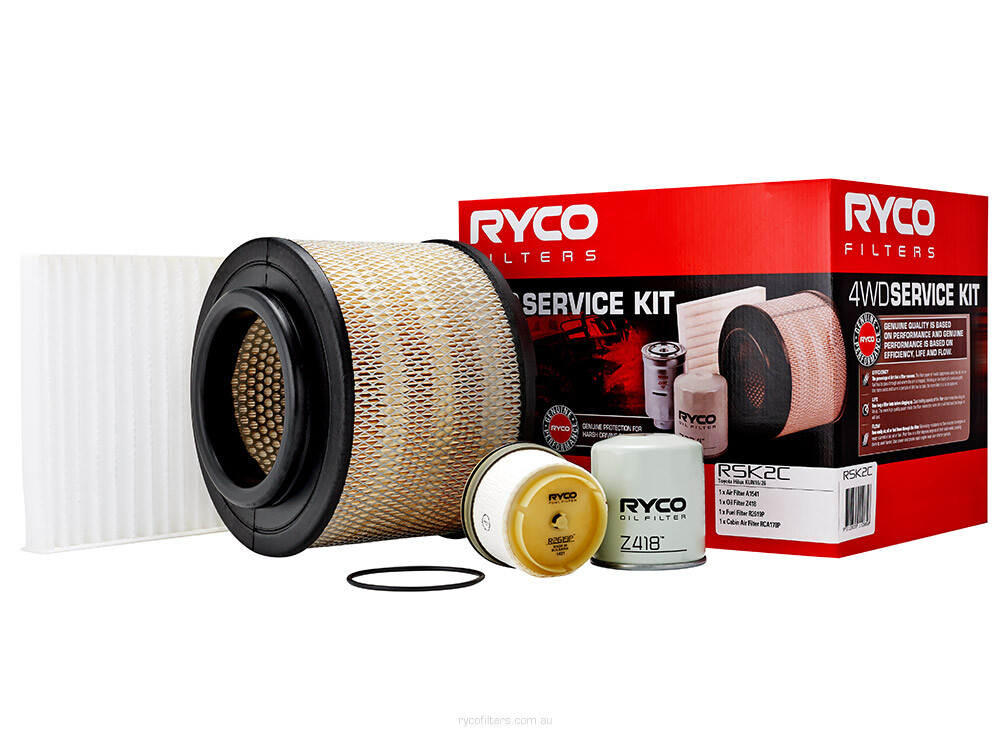 Ryco 4×4 Filter Service Kit RSK2C fits Toyota Hilux 3.0D 4×4 (KUN26R), 3.0D R… Ryco 4×4 Filter Service Kit RSK2C fits Toyota Hilux 3.0D 4×4 (KUN26R), 3.0D R…