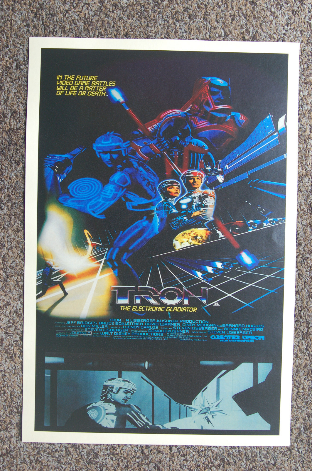 Tron #2 Lobby Card Movie Poster Jeff Bridges Tron #2 Lobby Card Movie Poster Jeff Bridges