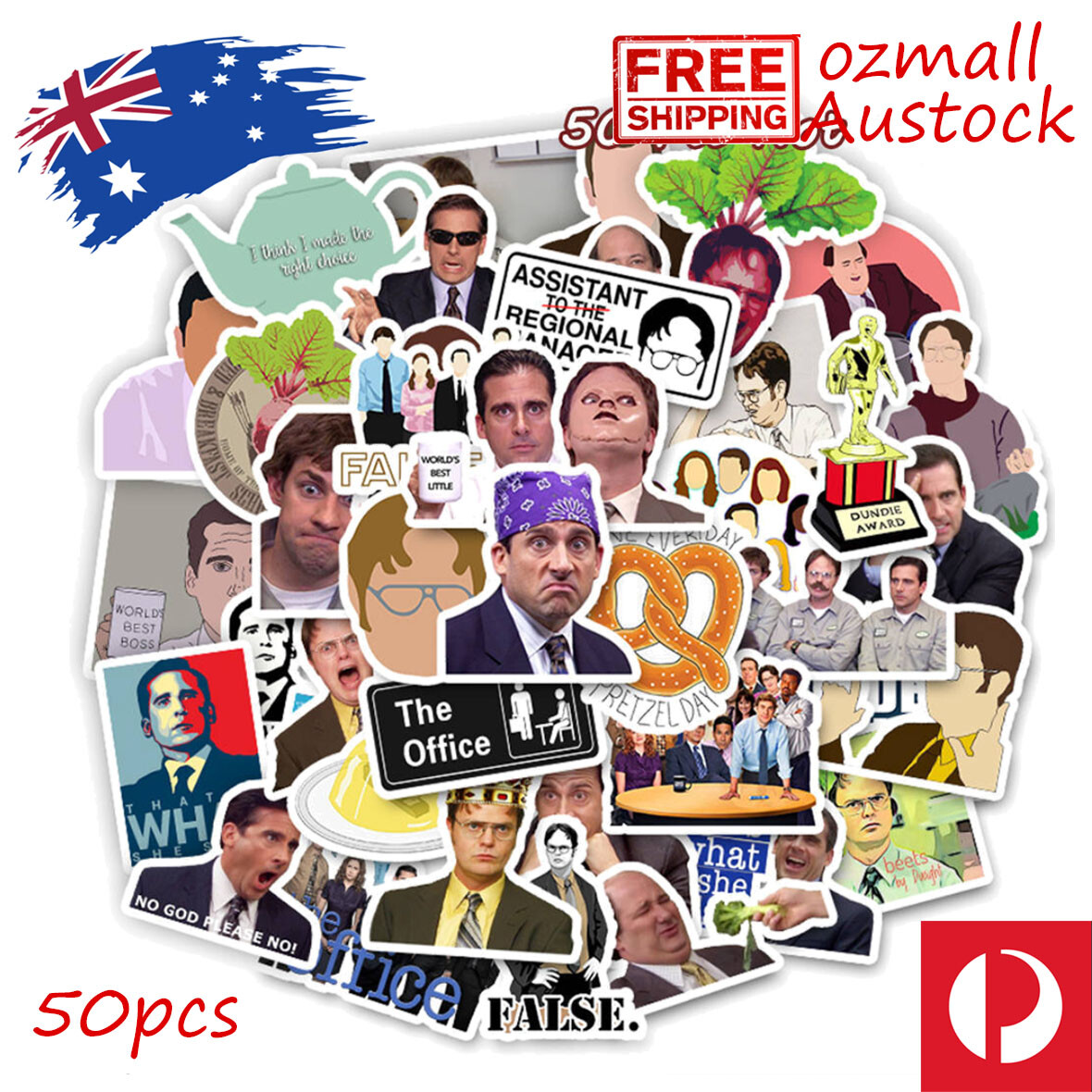 50pcs The Office TV Show Vinyl Decal Stickers Laptop Phone Luggage Bottle 50pcs The Office TV Show Vinyl Decal Stickers Laptop Phone Luggage Bottle