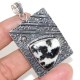 White Buffalo Turquoise 925 Silver Plated Pendant 2.3″ Ethnic Gift GW White Buffalo Turquoise 925 Silver Plated Pendant 2.3″ Ethnic Gift GW