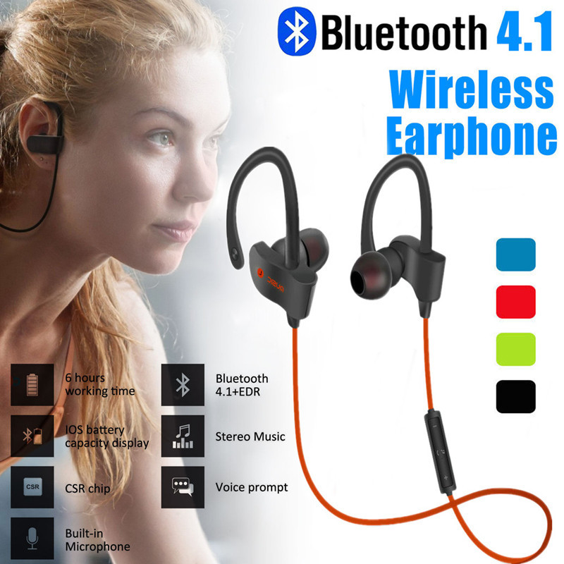 NEW Sweatproof Wireless Bluetooth 4.1 Earphones Headphones Headset Sport Gym Mic NEW Sweatproof Wireless Bluetooth 4.1 Earphones Headphones Headset Sport Gym Mic