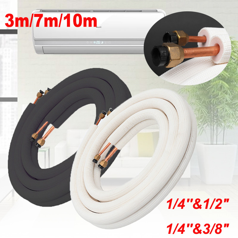 3/7/10m Split Line Wire Set Air Conditioner 1/2” 1/4” 3/8” Insulated Copper 3/7/10m Split Line Wire Set Air Conditioner 1/2” 1/4” 3/8” Insulated Copper