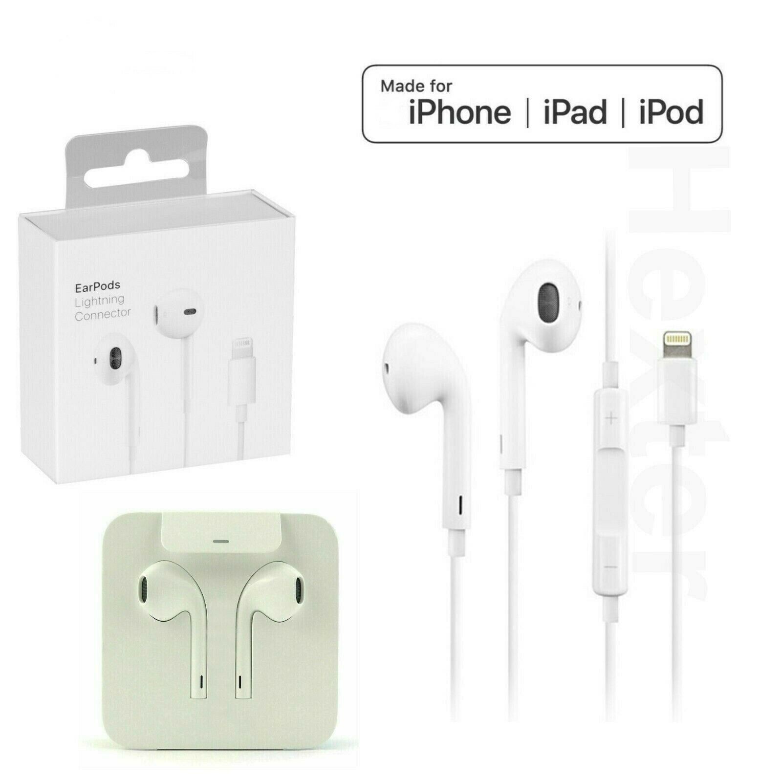 Genuine Lightning Earphones Apple iPhone 7 8 Plus 12 Mini 11 Pro Max Earpods