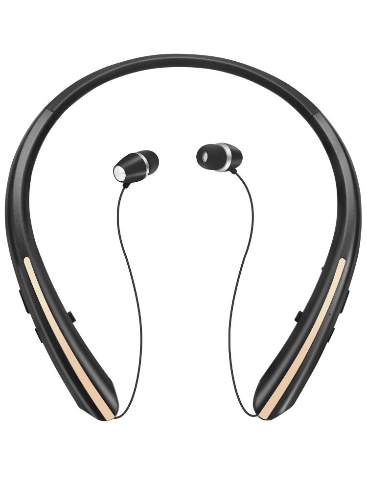 Retractable Bluetooth Headphones, Wireless Earbuds Stereo Headsets Retractable Bluetooth Headphones, Wireless Earbuds Stereo Headsets
