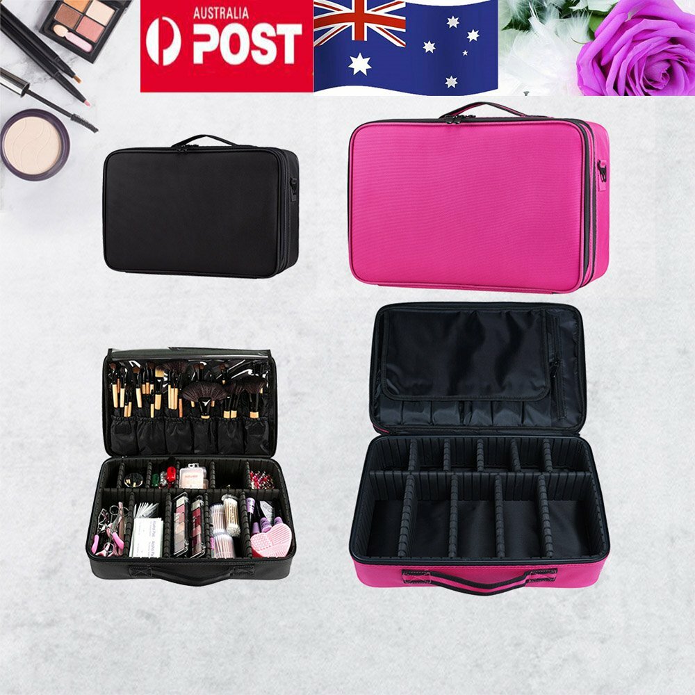 Professional Beauty Case Makeup Cosmetic Bag Hairdressing Travel Organizer Box Professional Beauty Case Makeup Cosmetic Bag Hairdressing Travel Organizer Box