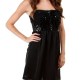 WOMENS CLOTHING SEXY BLACK SILK STRAPLESS DRESS WITH SEQUIN BODICE WOMENS CLOTHING SEXY BLACK SILK STRAPLESS DRESS WITH SEQUIN BODICE