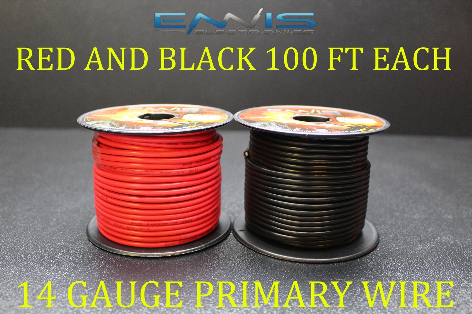 14 GAUGE WIRE 200 FT ENNIS ELECTRONICS 100 RED 100 BLACK PRIMARY AWG COPPER CLAD 14 GAUGE WIRE 200 FT ENNIS ELECTRONICS 100 RED 100 BLACK PRIMARY AWG COPPER CLAD