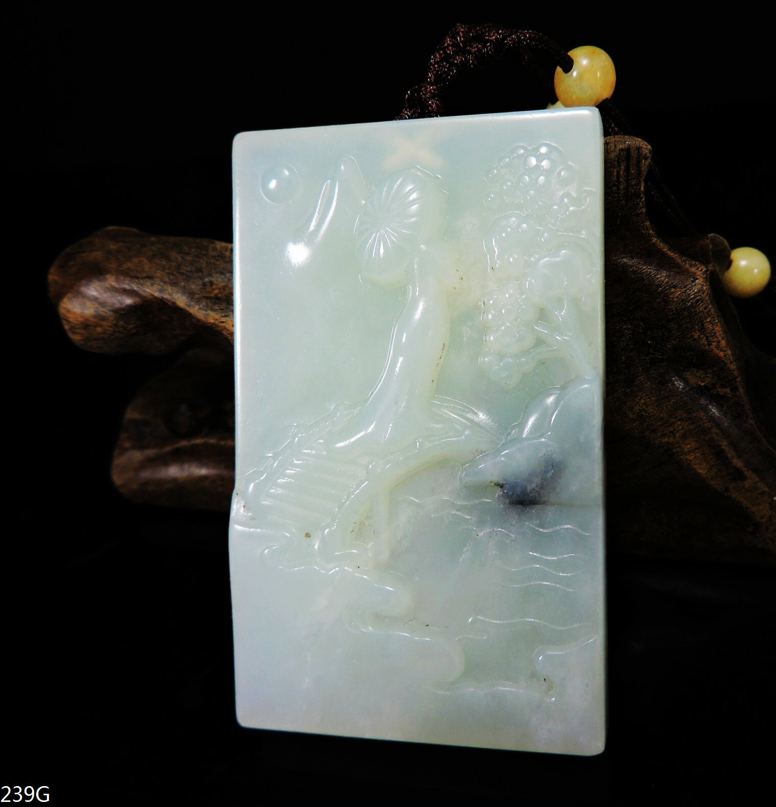 100% Natural Hand-carved Jade Pendant Jadeite Necklace girl in the rain 239G 100% Natural Hand-carved Jade Pendant Jadeite Necklace girl in the rain 239G