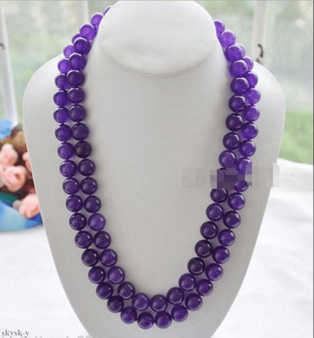 New Long 36 Inches 10mm Russian Amethyst Round Beads Gemstone Necklace New Long 36 Inches 10mm Russian Amethyst Round Beads Gemstone Necklace
