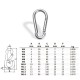 Carabiner Outdoor Safety Silver Sports Stainless steel Buckle Practical Carabiner Outdoor Safety Silver Sports Stainless steel Buckle Practical