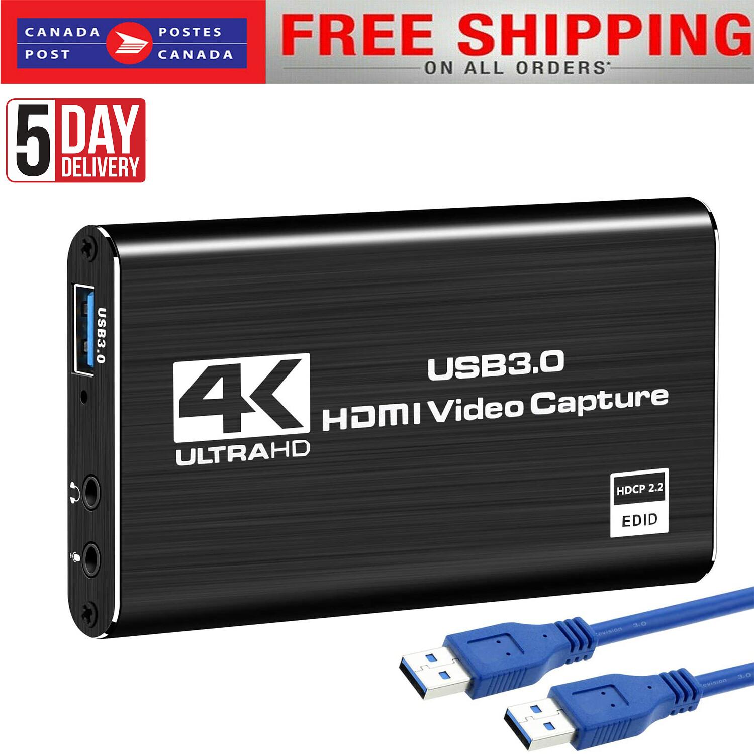 4K Audio Video Capture Card HDMI USB 3.0 Device HD1080P Game Recording Stream 4K Audio Video Capture Card HDMI USB 3.0 Device HD1080P Game Recording Stream
