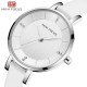 MINI FOCUS ladies watches diamond waterproof white quartz calfskin strap MINI FOCUS ladies watches diamond waterproof white quartz calfskin strap