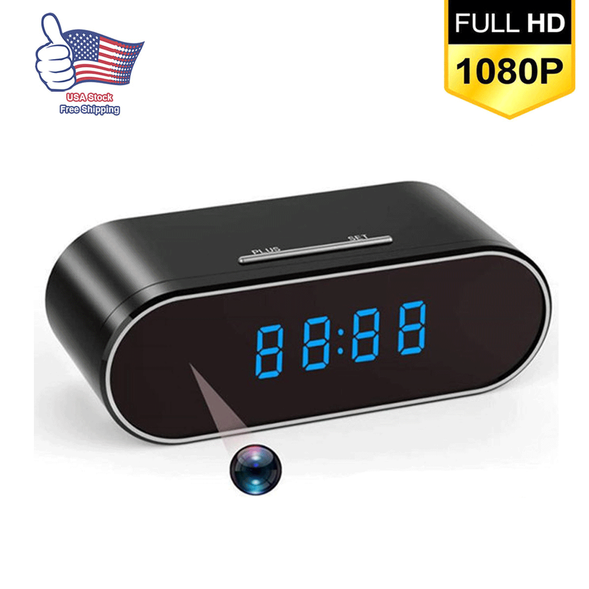 Spy Camera WiFi Hidden Wireless Night Vision Security Nanny Cam HD 1080P Alarm o