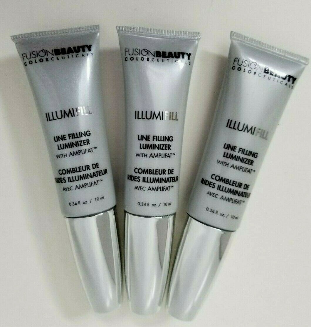 3 pk Fusion Beauty ILLUMIFILL Line Filling Luminizer with AMPLIFAT 0.34 oz ea ub