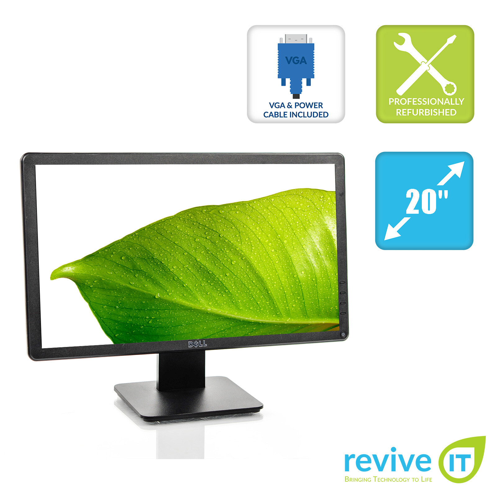 Dell E2014H 20″ Widescreen 1600×900 16:9 LED Backlit LCD Monitor DVI VGA Grade B Dell E2014H 20″ Widescreen 1600×900 16:9 LED Backlit LCD Monitor DVI VGA Grade B