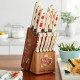 Pioneer Woman Vintage Floral 14-Piece Cutlery Kitchen Set Wood Block Home Dining Pioneer Woman Vintage Floral 14-Piece Cutlery Kitchen Set Wood Block Home Dining